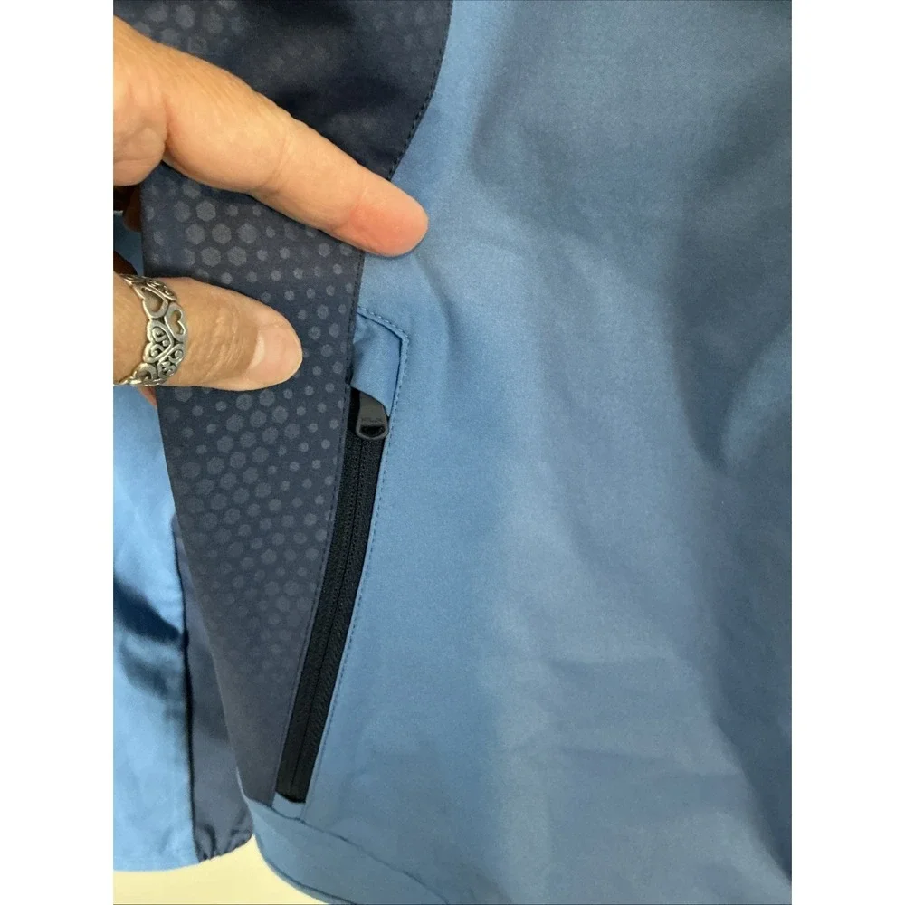 Ralph Lauren RLX Golf Jacket Mens‎ Sz M Blue Full Zip Water Repellent Vest $228